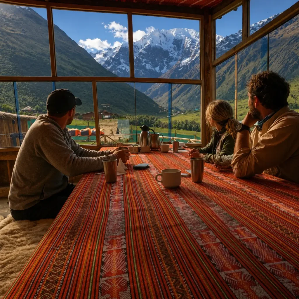 Dining with Salkantay Views